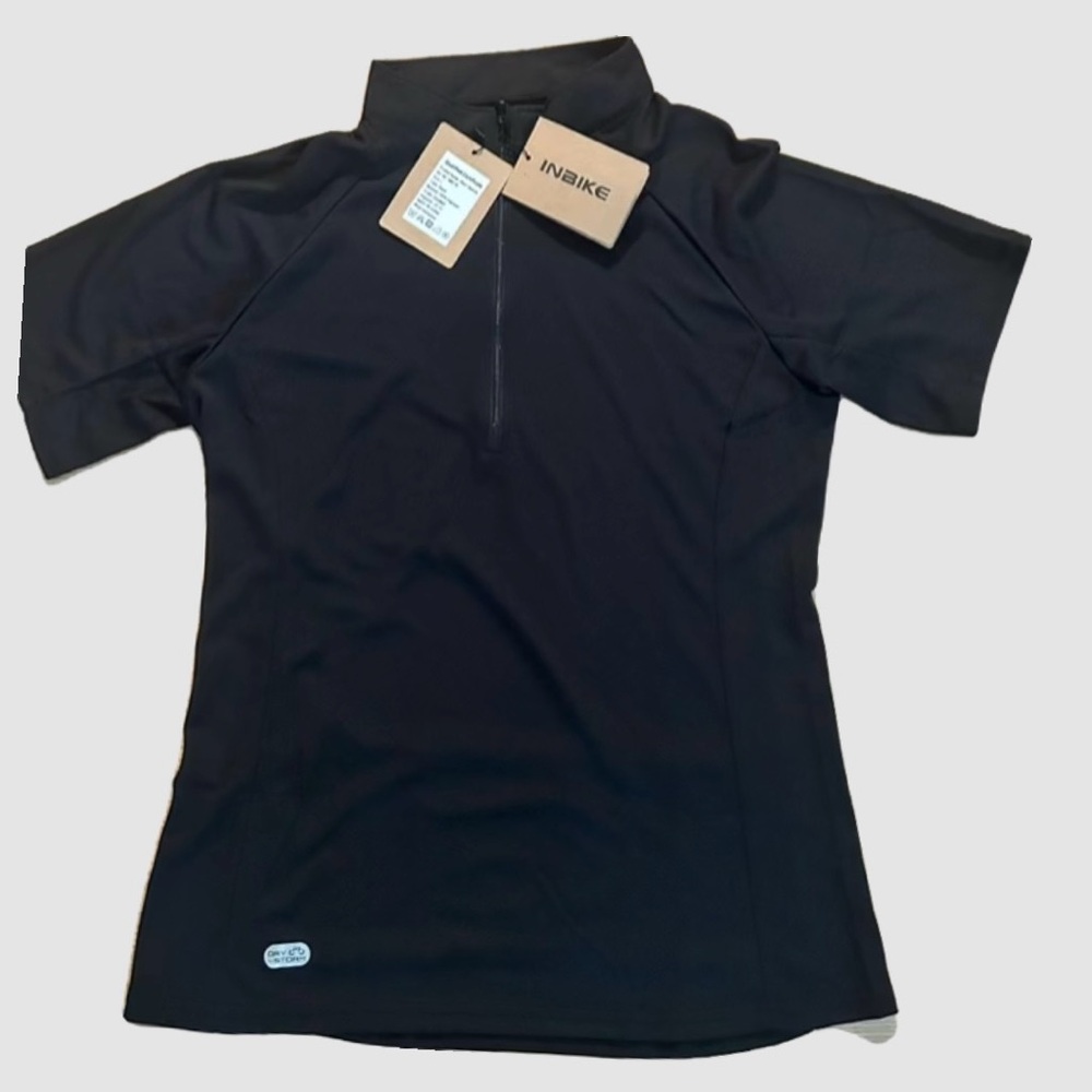 NWT Inbike cycling/running top with 3 back pockets for keys/phone etc